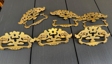 6 Solid Brass Large Antique