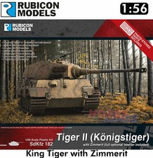 King Tiger with Zimmerit Tank German Tiger II WWII 1:56 Rubicon Models 280100