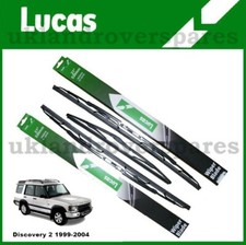 LAND ROVER DISCOVERY 2 TD5 WIPER BLADE SET LUCAS FRONT & HIGH QUALITY REAR