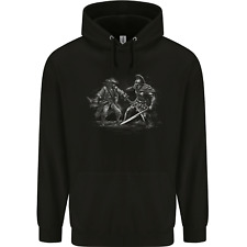 Spartan vs Pirate Warrior Gym MMA Roman Mens 80% Cotton Hoodie