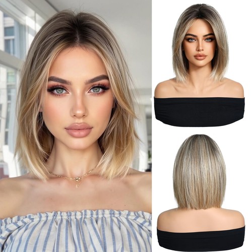 Brown with blonde highlights - with,