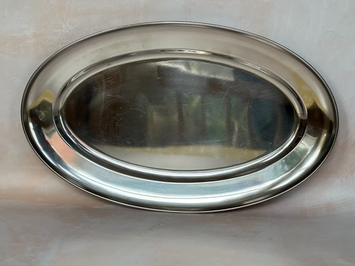 Stainless steel oval serving - stainless,