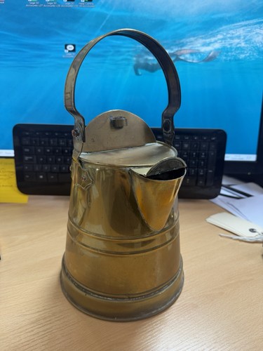 Antique solid brass watering - antique,