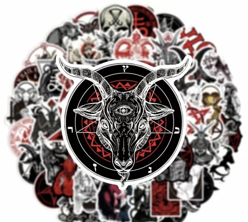 Satanic stickers laptop dark - satanic,