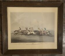Large Framed Vintage Print - La Course De Chevaux - Horse Racing - Samuel Howitt