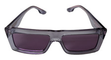 Karl Lagerfeld jeans mens purple tinge chunky rectangle sunglasses KL61475 BNWOT