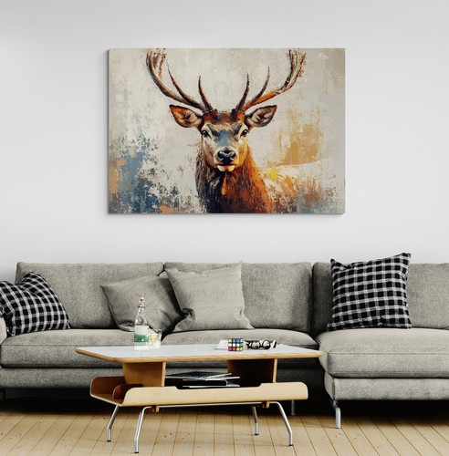 Stag deer animal - stag, canvas