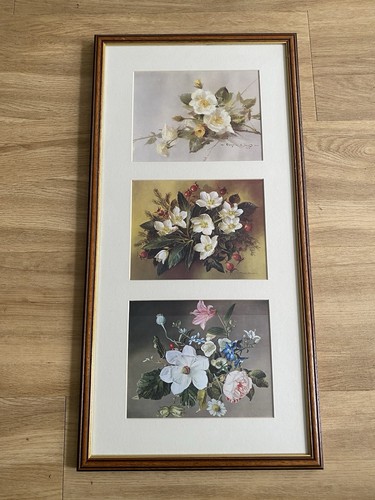 Set flower prints framed - set,