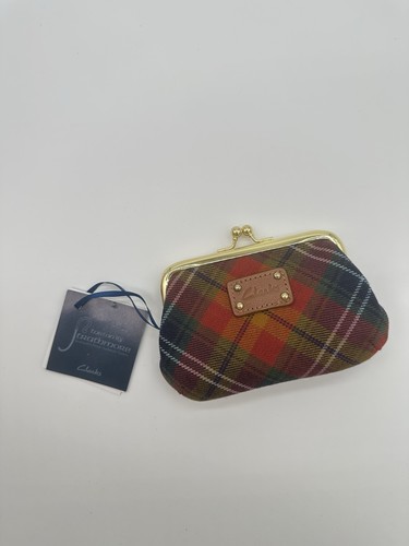 Clarks tartan wool purse coin - purse,
