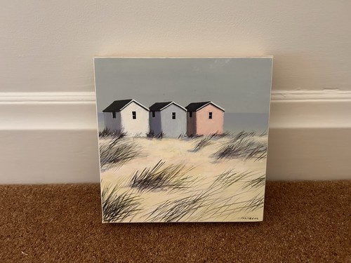Beach hut print - beach,