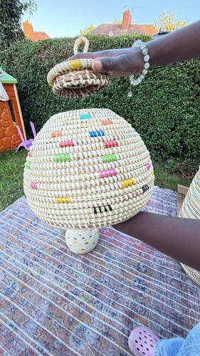 Woven african basket