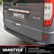 FITS MERCEDES VITO 03>10 W639 GLOSS BLACK ABS REAR BUMPER SILL PROTECTOR COVER