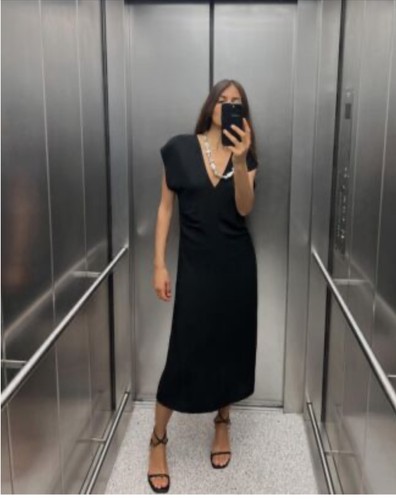 Zara flowing dress with - zara,