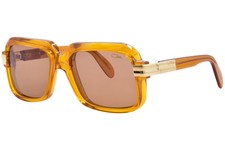 Cazal Legends 607 010SG Sunglasses Amber/Bronze Gradient Square Shape 56mm