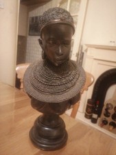Bronze resin Maasai Woman Bust
