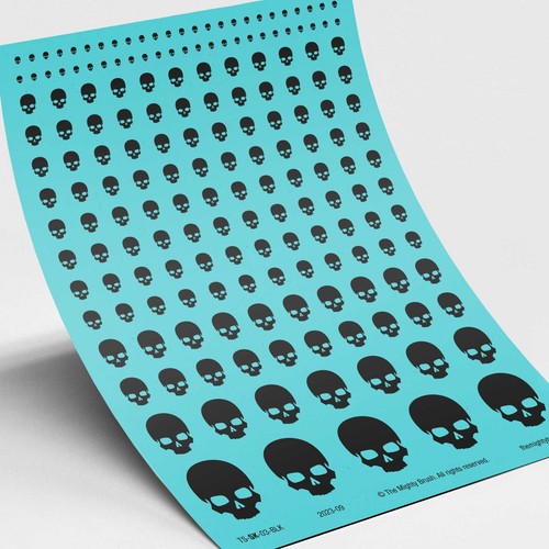 Skulls waterslide transfers - waterslide,