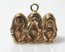 9ct Gold Charm - Vintage 9ct