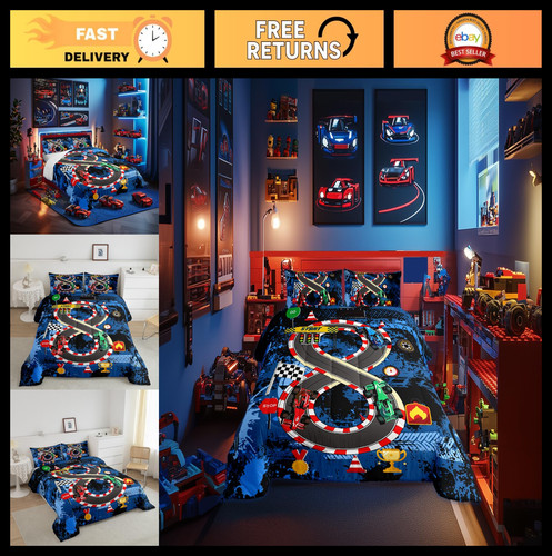 Racing car comforter set - car,