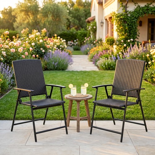 2pcs folding garden chair - 2pcs,