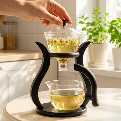 Glass magnetic tea set - tea,