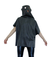 Rubber Hangmans Hood Top Tee Shirt Latex Mix Roleplay Dom Domme BDSM Mask Hooded