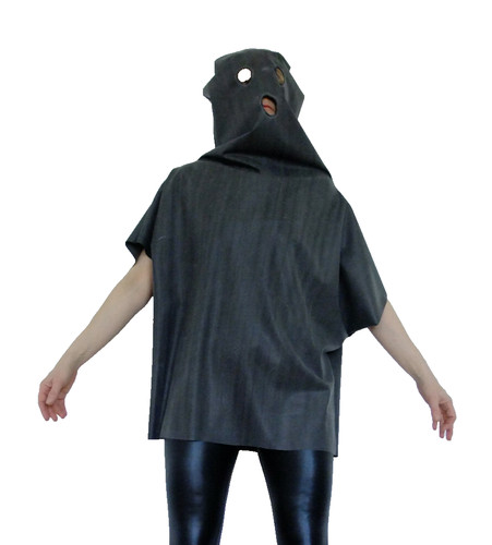 Rubber hooded top black mask - rubber,