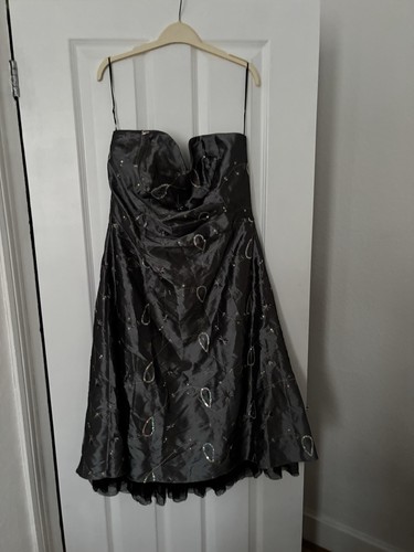 Black strapless cocktail dress - black,