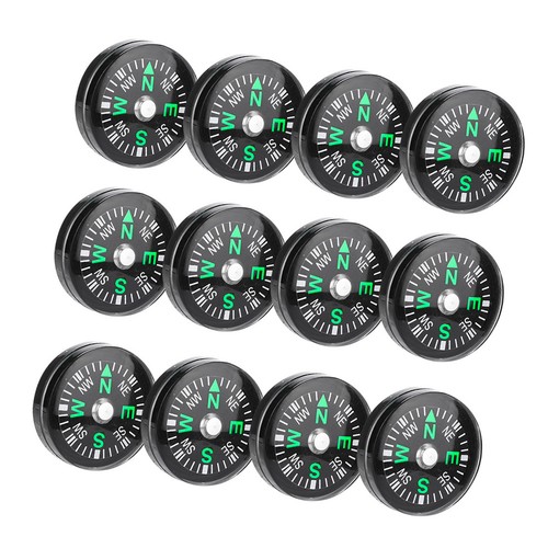12x 20mm mini button compass - mini,