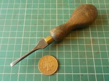 Small Vintage WHC Wooden Handle Screwdriver Tool