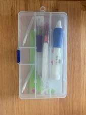 Used Needlecraft fabric and needle punch set - In nice box to be kept together