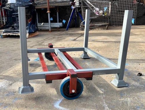 Steel stillage trolley - steel, cart