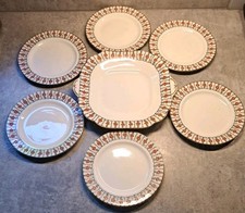 Vintage AINSLEY SIDE PLATES x6.GOLD EMBOSSED HANDPAINTED sorry server damaged