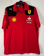 Puma Scuderia Ferrari F1 2023 Team Polo Shirt Men's Size XL Red Black Motorsport