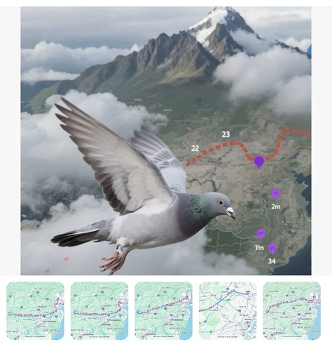 Racing pigeons gps - 2x, real