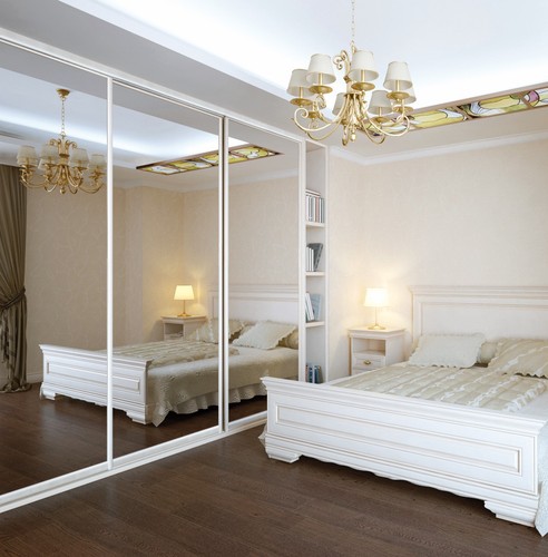 Sliding single panel mirror