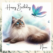 Personalised BIRMAN CAT Happy