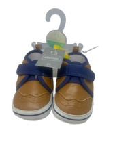 Primark Baby Foot wear Boys Brown Blue Self Fasteners 9-12 Months