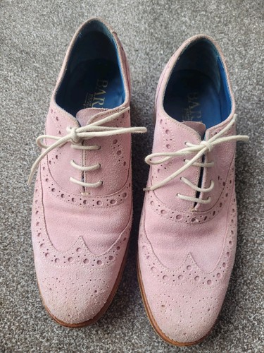 Womens pink suede brogues - pink, by