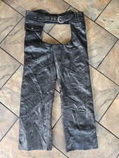 Harley Davidson Leather Motorcycle Chaps Size Small Regular Black