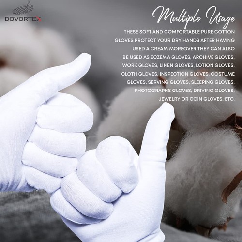 Pcs white cotton - 20, gloves