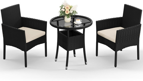 Piece rattan conversation - 3-piece, pe