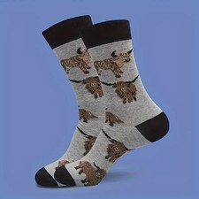 Highland Cow Socks Funny Farm