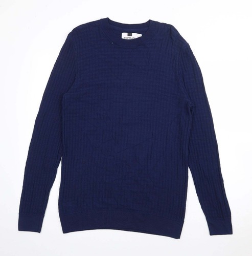 Topman mens blue crew - topman,