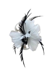Flower Hair Clip Feathers Small Mini Top Hat Wedding Fascinator Royal Ascot Race