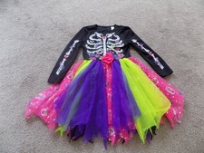 Matalan Skeleton & Skulls Rainbow Fancy Dress Age 6-7 years