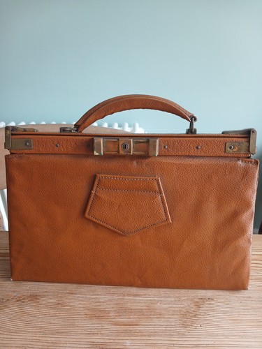 1930s tan coloured handbag - 1930s,
