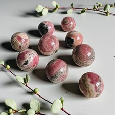 Grade AA Rhodochrosite Mini Sphere: Emotional Healing Crystal 16mm-22mm
