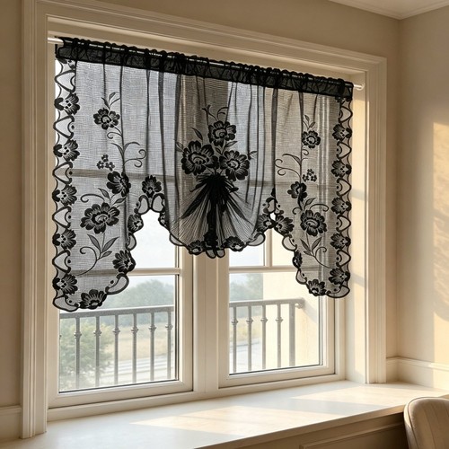 Lace sheer window - sheer, curtain