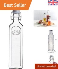 Sustainable 1 Litre Clear Glass Bottle - Perfect for Storing Flavored Drinks