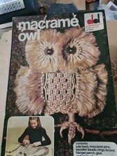 Macrame Owl Kit Dekkertoys Hobby & Craft ,ENGLAND 1970's UNUSED